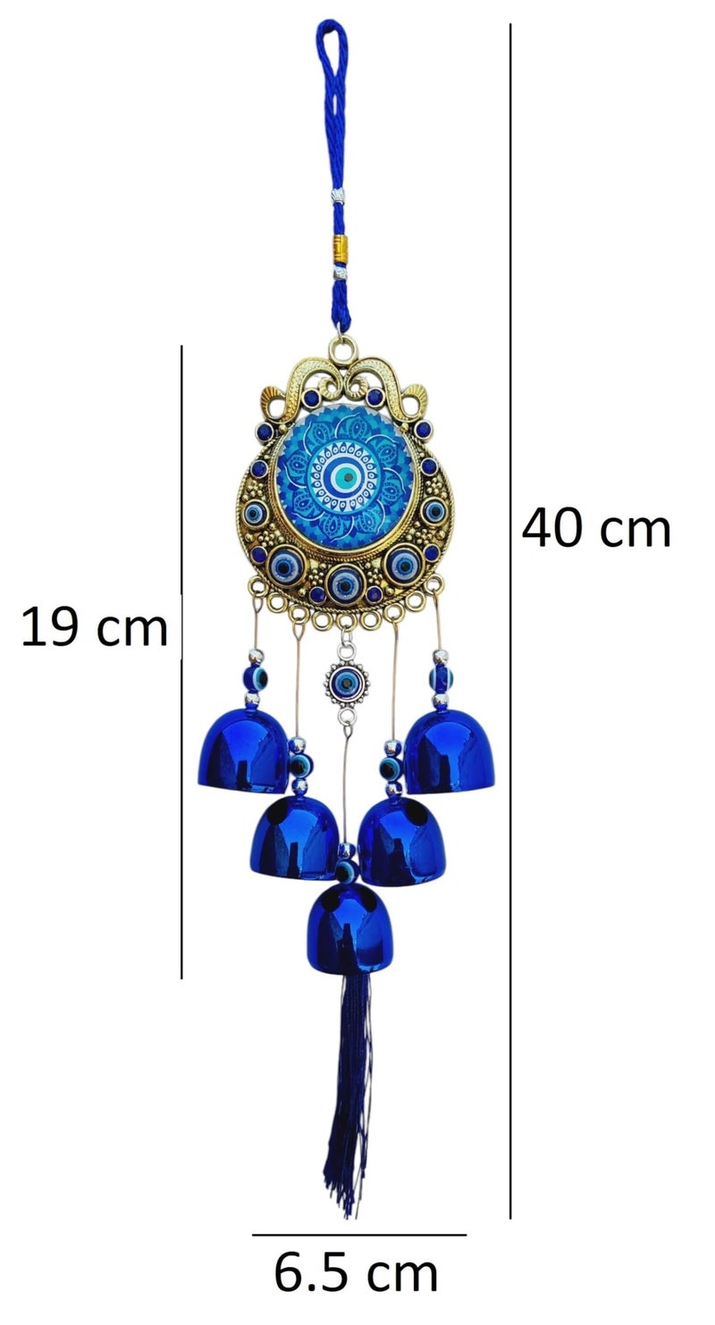 ARTISKRITI Evil Eye Hanging Nazar Battu for Home Entrance Decoration, House Main Door Decor Hanging Decorative Items, Feng Shui Items for Good Luck (Antique Mandala) - Image 3