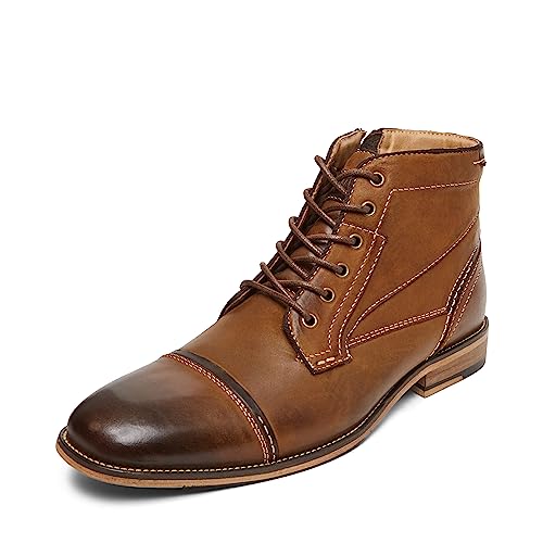Steve Madden Mens Jefries Combat Boot Dark tan 11