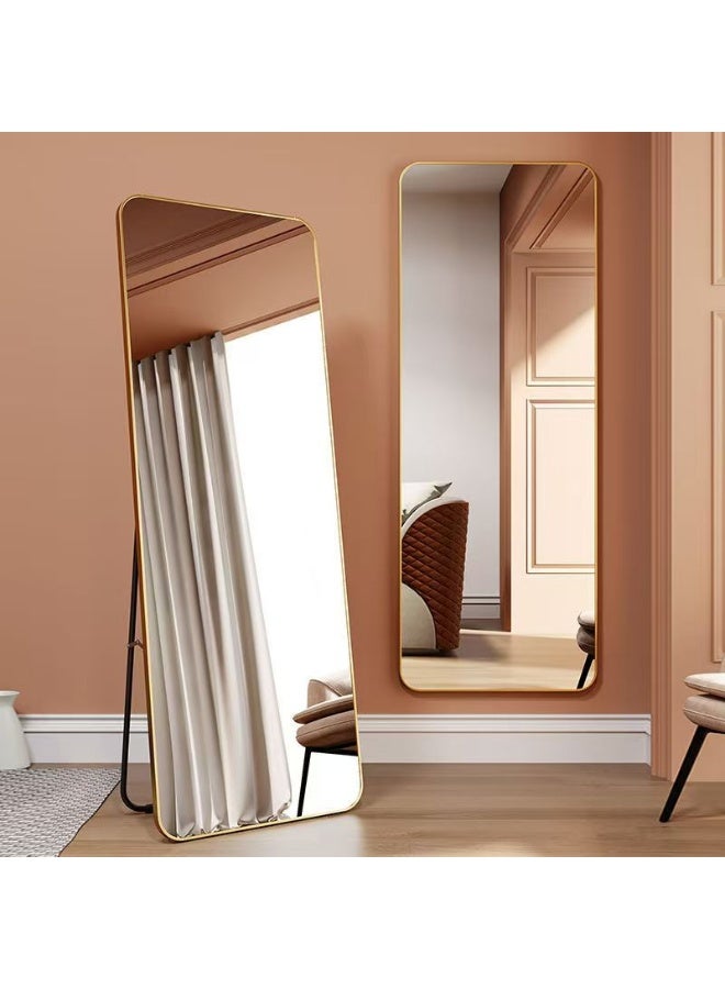 Noon East Full Length Mirror 160x45cm, Floor Mirrors Free-Standing Leaning Large Bedroom Dressing Mirror, Full Body Mirror with Stand for Living Room, Bedroom Gold - Image 2