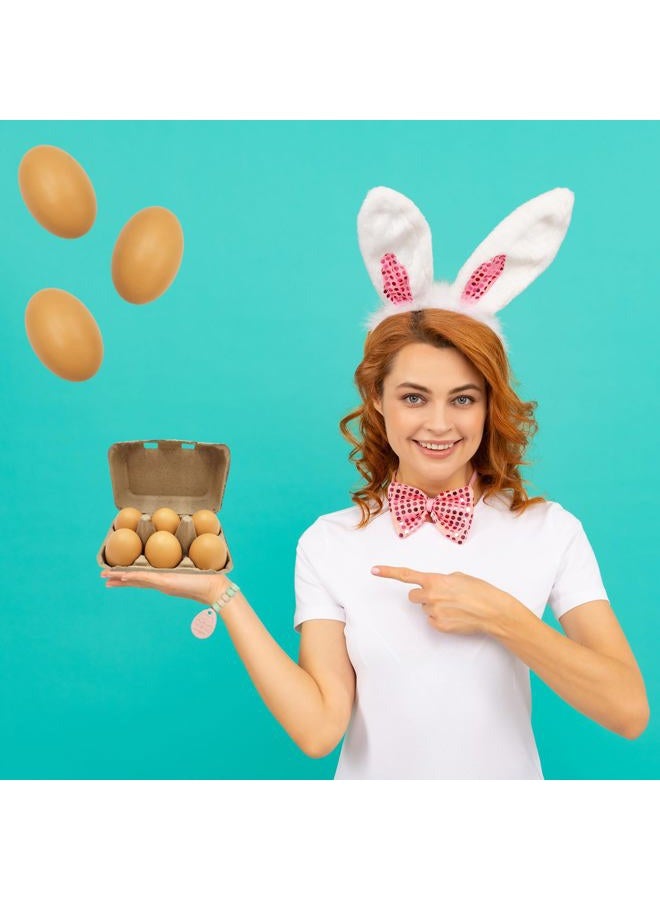 Chochkees Smooth Brown Wooden Easter Eggs, Perfect for Easter Crafts, Décor and Egg Hunts, 2.3" Inches (6-Pack) - Image 5