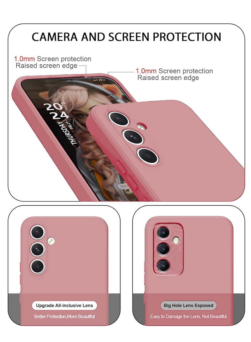 Wtech Samsung Galaxy S25 Plus / S25+ 2025 Premium Soft Liquid Silicone Case Cover - Pink - Image 2