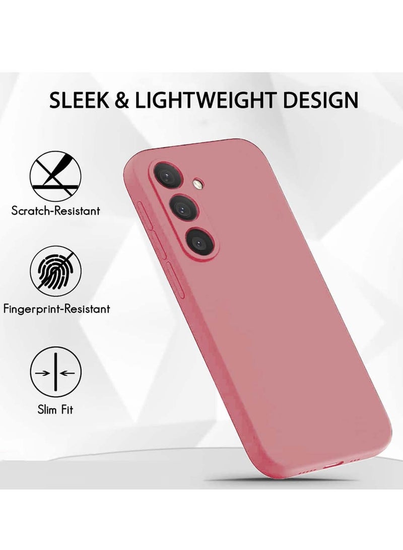 Wtech Samsung Galaxy S25 Plus / S25+ 2025 Premium Soft Liquid Silicone Case Cover - Pink - Image 5