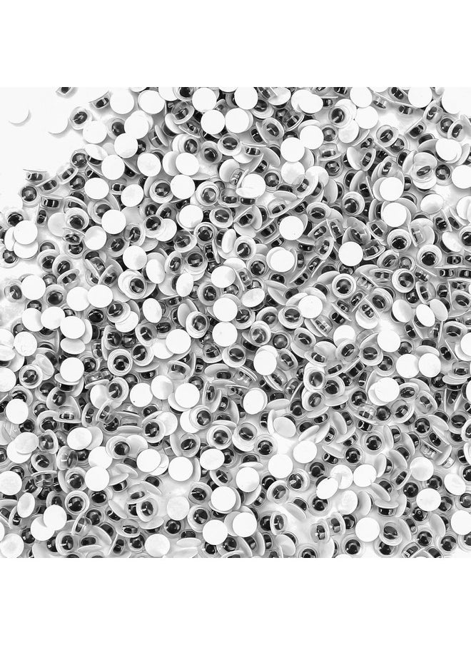 Marsrut (3mm,1000PCS) Round Wobbly Wiggly Moving Googly Eyes: Mini Wiggle Plastic Safety Black Small Eyeballs/Stickers for DIY Accessories, Animal Bear Doll & Toy Making, Scrapbooking, Art Classroom, Crafts  - Image 1