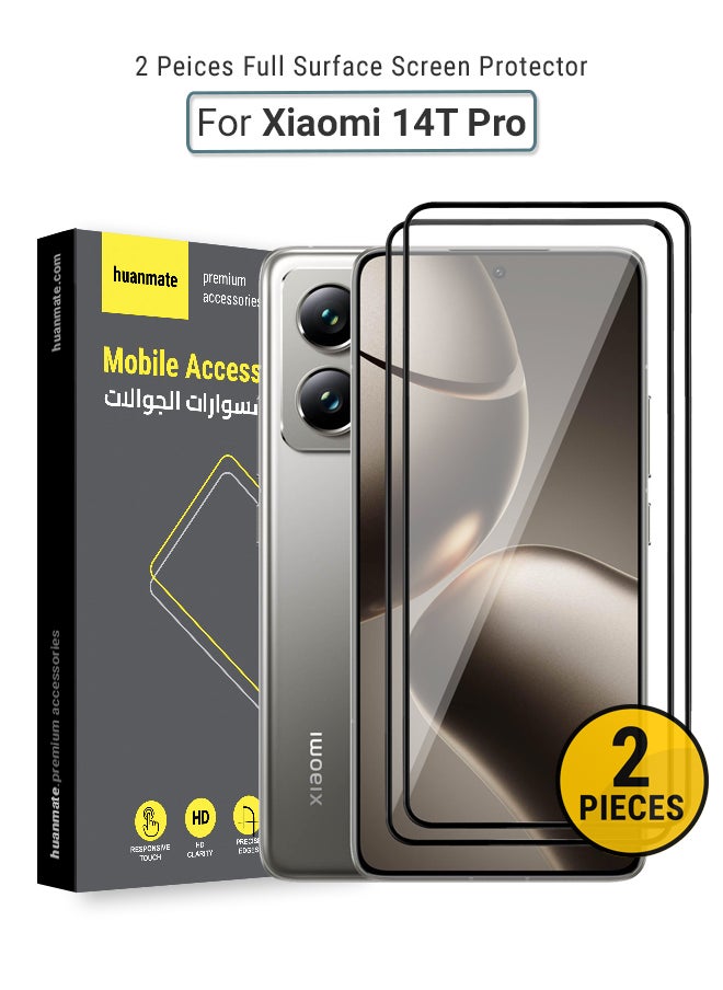 2 Pieces Xiaomi 14T Pro Screen Protector – Premium Edge to Edge Tempered Glass, High Transparency, Delicate Touch, Anti-Explosion, Smooth Arc Edges, Easy Installation - pzsku/Z3B59AB1E6FBC0F93BD18Z/45/_/1730568613/8ad9d241-70cf-4078-ac3b-30f2e5d390a5