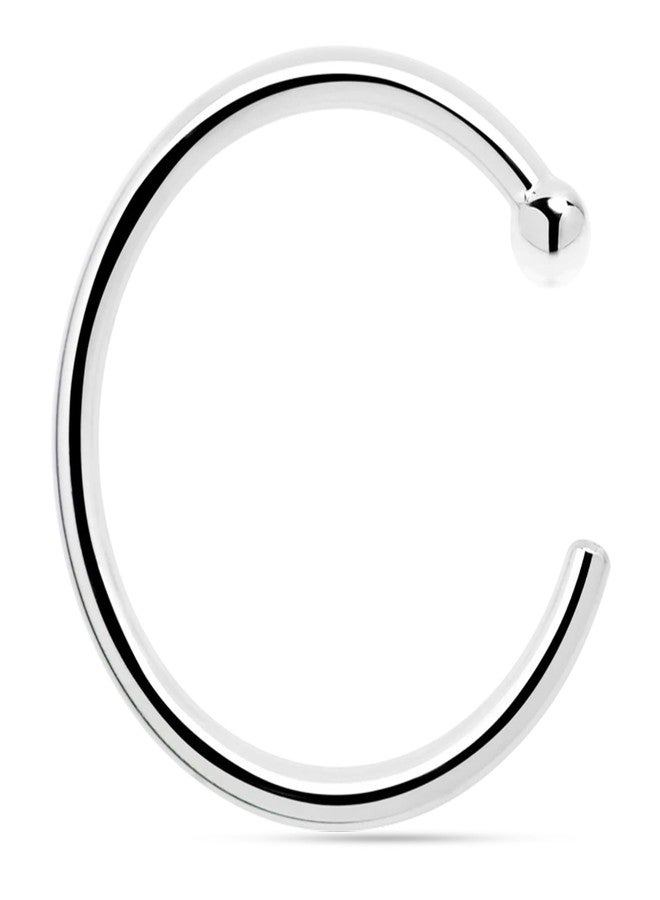 Body Candy 18 Gauge Real Platinum Nose Hoop Hypoallergenic and Luxurious Handmade in the USA by Master Jeweler 10mm - Image 1