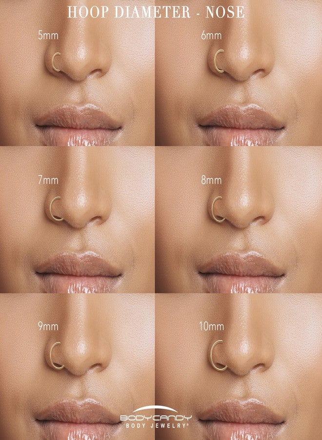 Body Candy 18 Gauge Real Platinum Nose Hoop Hypoallergenic and Luxurious Handmade in the USA by Master Jeweler 10mm - Image 5