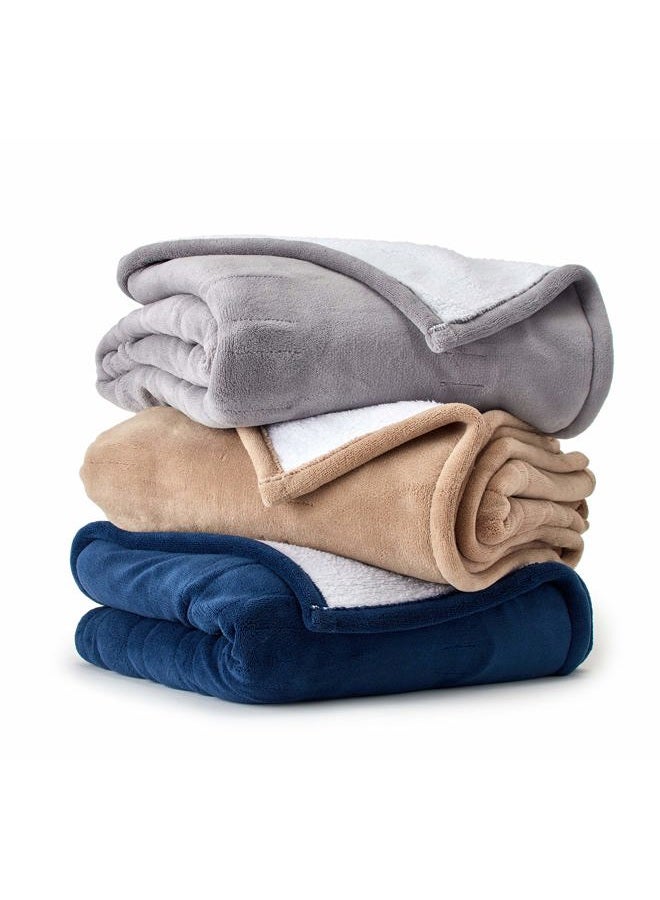 Eddie Bauer Smart Heated Electric Throw Blanket - Reversible Sherpa - Hands Free Control -Wi-Fi Only (2.4GHz) - Compatible with Alexa, Google, iOS, Android - Indigo - Image 5