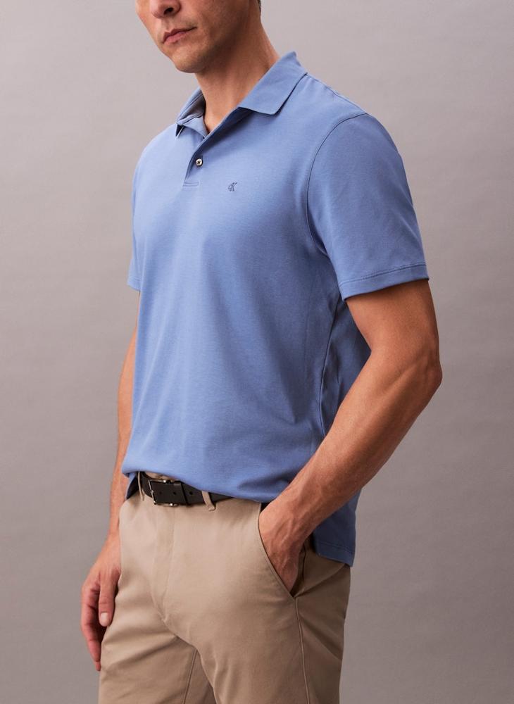 CALVIN KLEIN Cotton Short Sleeve Polo - Image 3