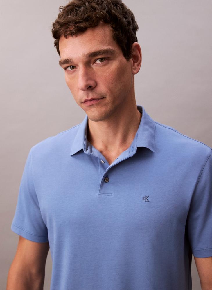 CALVIN KLEIN Cotton Short Sleeve Polo - Image 4
