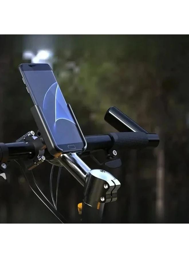Black Motorcycle Bicycle Phone Holder Adjustable 360 Rotatable Anti Vibration Mount - Image 5