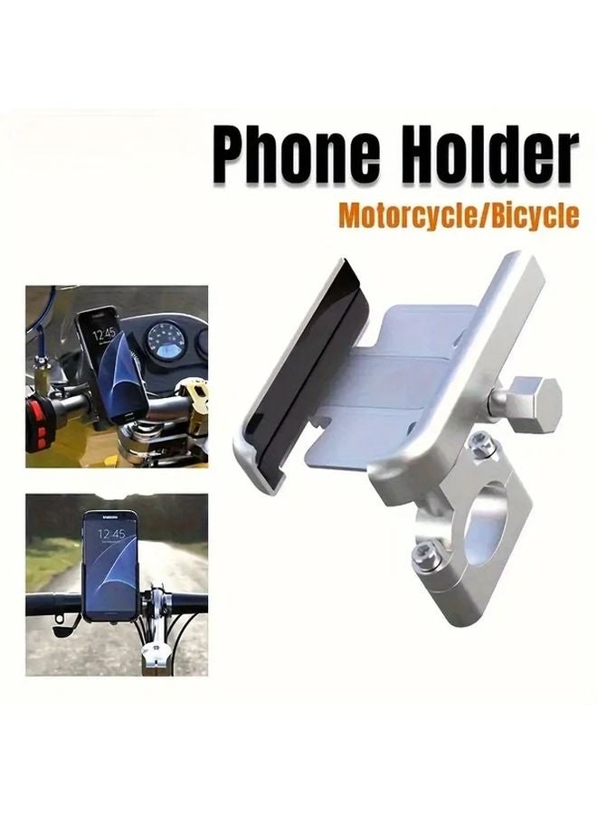 Black Motorcycle Bicycle Phone Holder Adjustable 360 Rotatable Anti Vibration Mount - Image 2