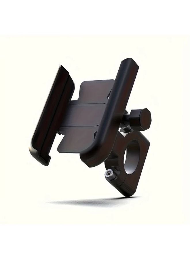 Black Motorcycle Bicycle Phone Holder Adjustable 360 Rotatable Anti Vibration Mount - Image 1