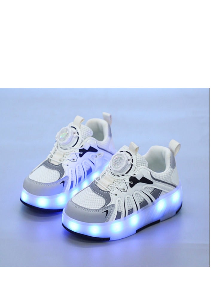 إسكدنيا Glowing Shoes-Children's Cute Double Wheel Flash Skating Shoes - Image 2