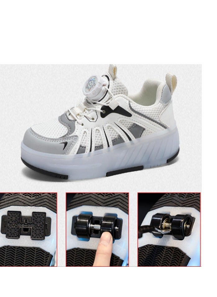 إسكدنيا Glowing Shoes-Children's Cute Double Wheel Flash Skating Shoes - Image 4