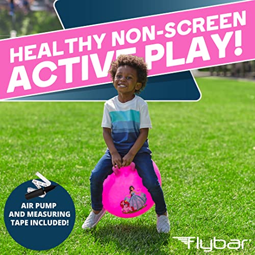 Flybar Hopper Ball for Kids Inflatable Bouncy RideOn Ball wHandle for Indoor Outdoor Active Play Includes Pump Jump Ball Toy for Boys Girls Supports Up to 165 lbs Ages 3 18Inch Small - Image 5