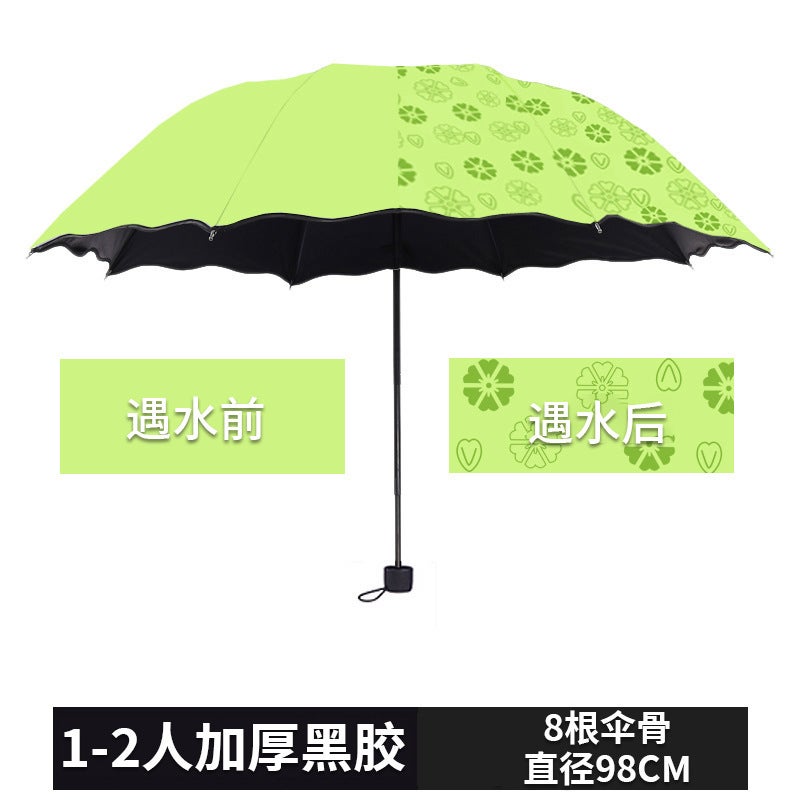 Color Changing Foldable Umbrella with Custom Logo Fruit green/water flowering/manual 8K 