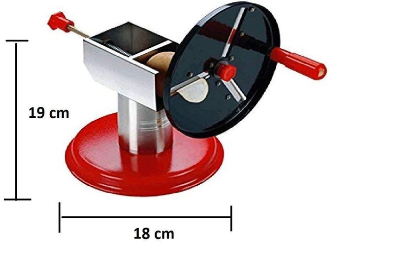 EQUVIA EQUVIA Wafer Maker Machine Stainless Steel Blade Plastic Wafer Maker Vegetable Fruit Potato Chippers Slicer Potato ChopperSteel Potato 3 Blade  - Image 3