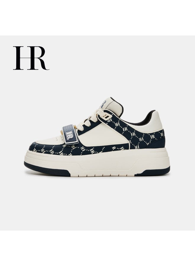 Hrhr Women's Shoes Autumn Winter New Plush American Casual Sports Sneakers Light Blue Size 36 - Image 4