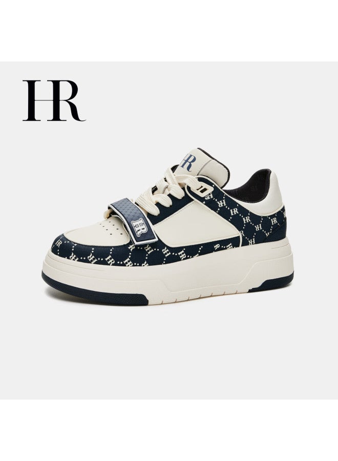 Hrhr Women's Shoes Autumn Winter New Plush American Casual Sports Sneakers Light Blue Size 36 - Image 1