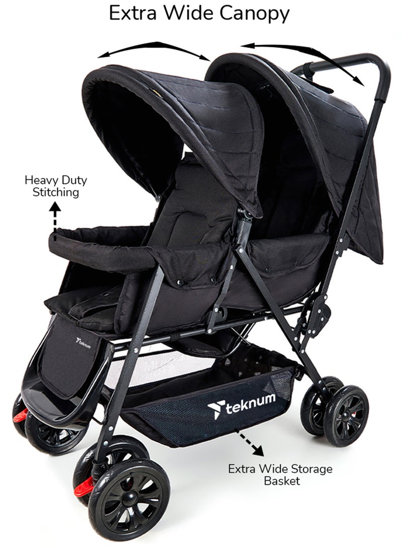TEKNUM Double Stroller Combo - Black - Image 4