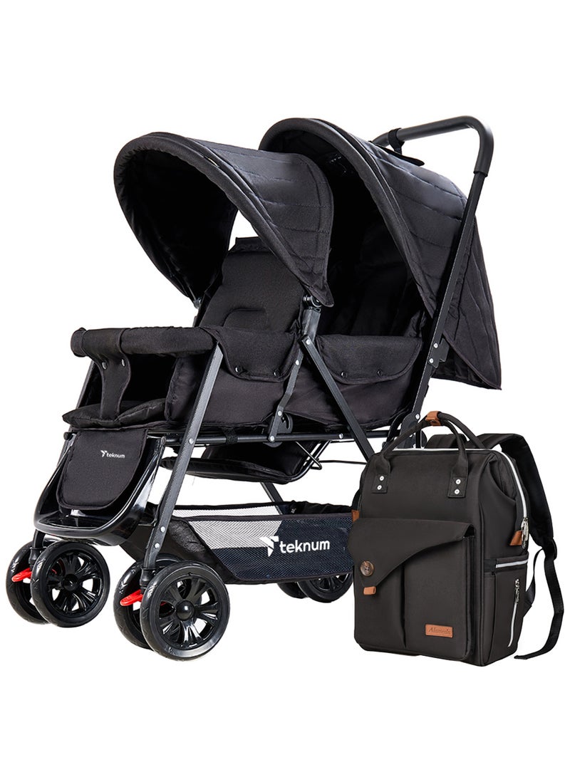 TEKNUM Double Stroller Combo - Black - Image 1