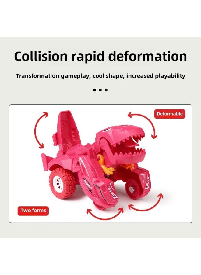 Dinosaur Deformation Car Children's Toys Inertial Sliding Car Model Tyrannosaurus Rex Form Small Toy Gift Supply Wholesale-Color:Orange 【bag】】 - Image 5