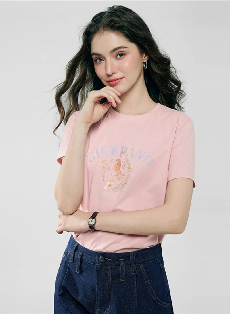 Women's Comfort Fit Cotton Floral Graphic Tee