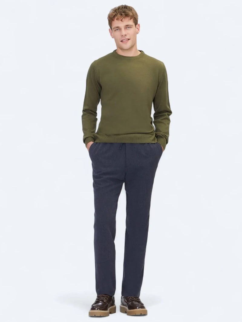 كيب سويت شيرت محبوك بلون الكاكي - Image 3