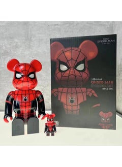 General Violent Bear, Building Block Bear, 400%+100% Spider-Man Set, Toy Statue Model, Collectible Decorations (Red & Black Spider-Man 4+1 Set)  - Image 5