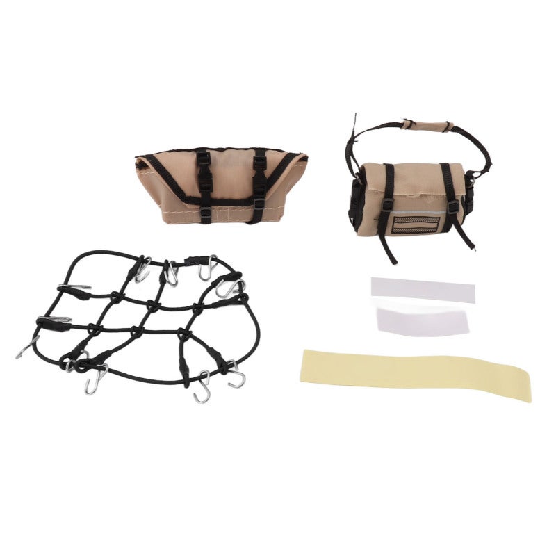 RC Roof Luggage Net: 1/18 & 1/24 Scale Black Durable Nylon - Easy Install Simulated Details RC Simulation Accessories for Traxxas TRX4M SCX24 RC Cars - Image 1