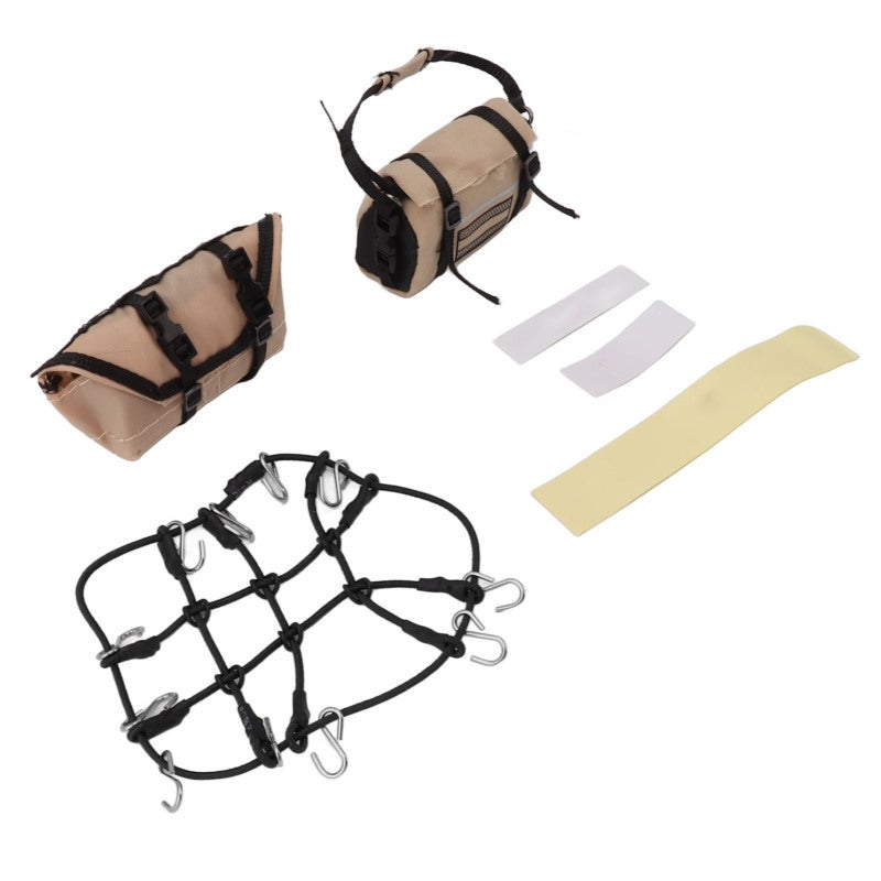RC Roof Luggage Net: 1/18 & 1/24 Scale Black Durable Nylon - Easy Install Simulated Details RC Simulation Accessories for Traxxas TRX4M SCX24 RC Cars - Image 4