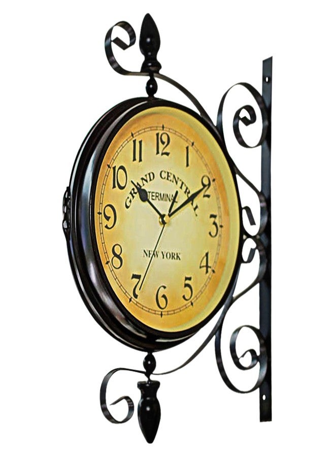 VORCOOL Double Sided Wall Clock: Vintage Industrial Wall Clock, Silent Watches 360 Degree Rotate, Art Antique Decor - Image 1