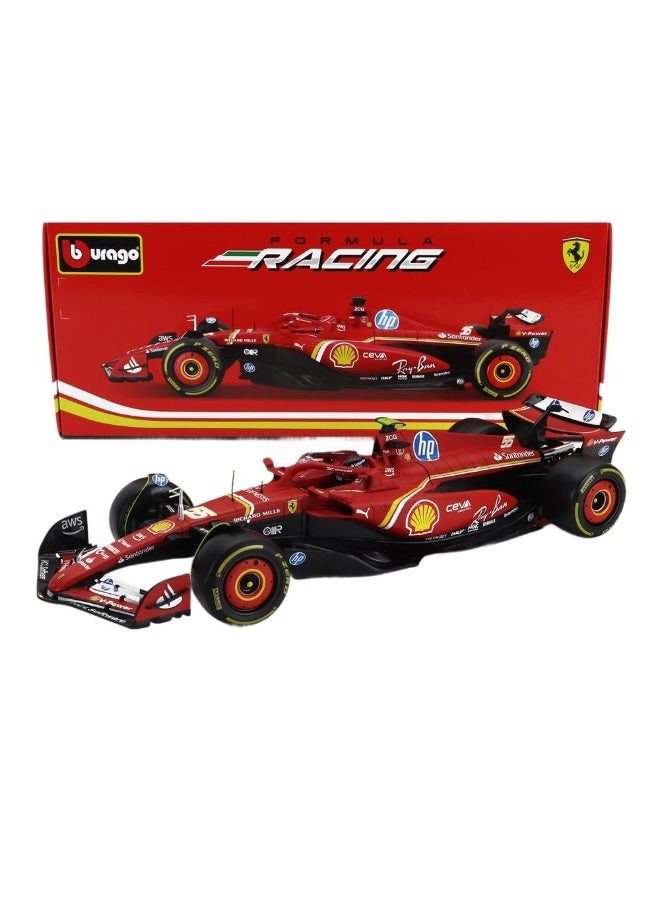 Bburago Formula 1 Racing 2024 Ferrari SF-24 #55 Carlos Sainz Die-cast car (Red/Black, 1:18) - Image 2