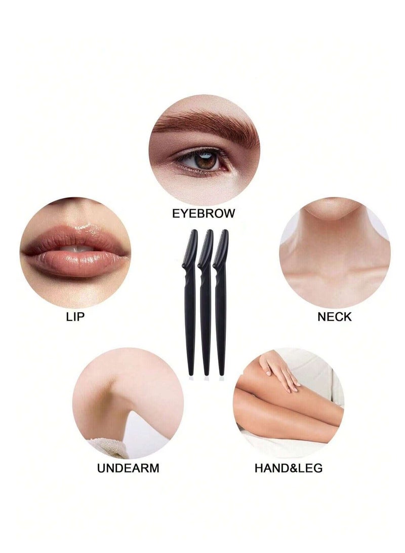 Eleganza Safe Razor for Face & Body Hair Removal – Dermaplaning Tool, 3 Pieces, All Skin Types - Image 3