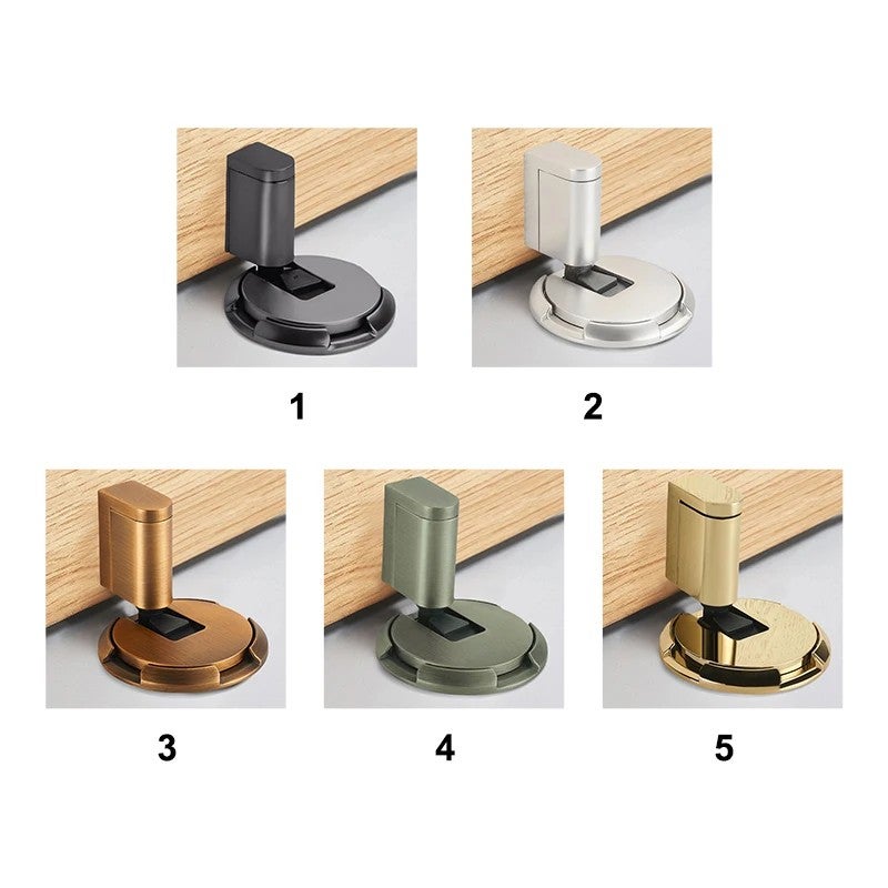 Bluejw Modern Heavy Duty Seamless Safety Door Stopper - Mute, Punch-Free, Invisible Hidden, Windproof Non-Magnetic Floor Mount Door Stops - Essential Tools - Image 4