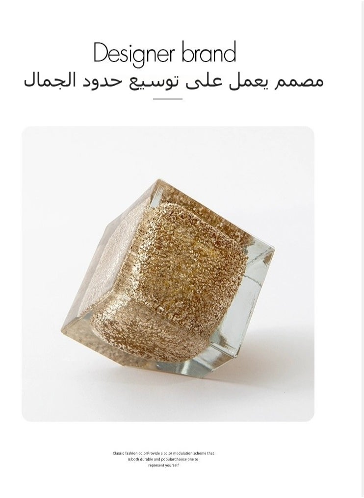 China Made - 「Amber Gilded Cubes · Cubic Aesthetics」 - Image 1