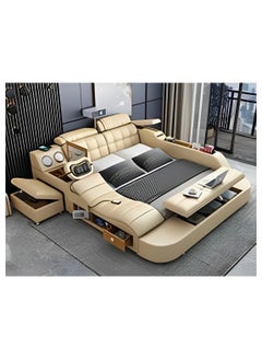 AWD Smart Bed Provided with Projector, Wireless Charging, Bluetooth Speaker, Stool, Small Dressing Table, Safe Box, Side Cabinet and Massage for Back and Neck. King Size Smart Bed.  - Image 1