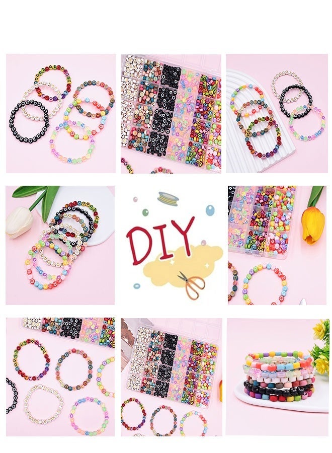 600PCS Stars & Moon Beads Set for Kids, DIY Jewelry Making Kit with Charms, Beaded Bracelet & Necklace Craft Supplies, Art Beads Kit Gift for Girls - Image 5