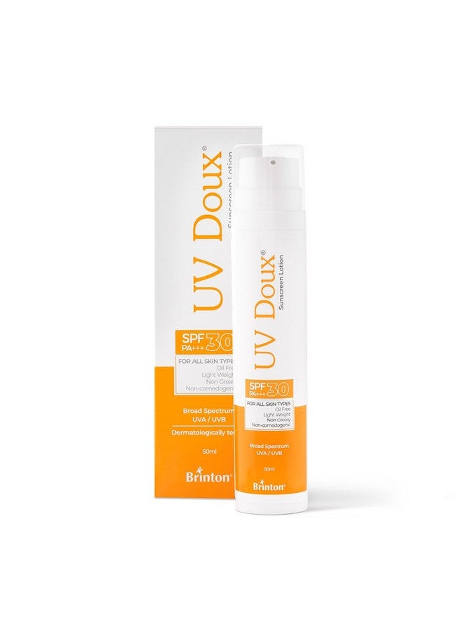 Brinton Brinton UvDoux Sunscreen Lotion with SPF 30 in Oil Free Formula| Light Weight & Non Greasy Sunscreen|Protection against UVA/UVB Rays| For All Skin Types- 50 ML x Pack of 2 - Image 2