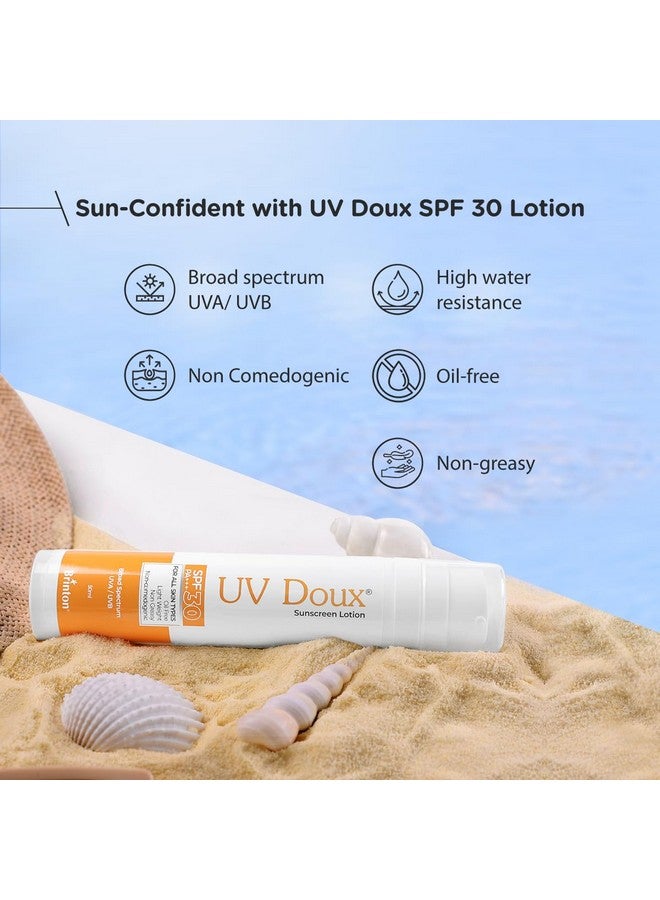 Brinton Brinton UvDoux Sunscreen Lotion with SPF 30 in Oil Free Formula| Light Weight & Non Greasy Sunscreen|Protection against UVA/UVB Rays| For All Skin Types- 50 ML x Pack of 2 - Image 5