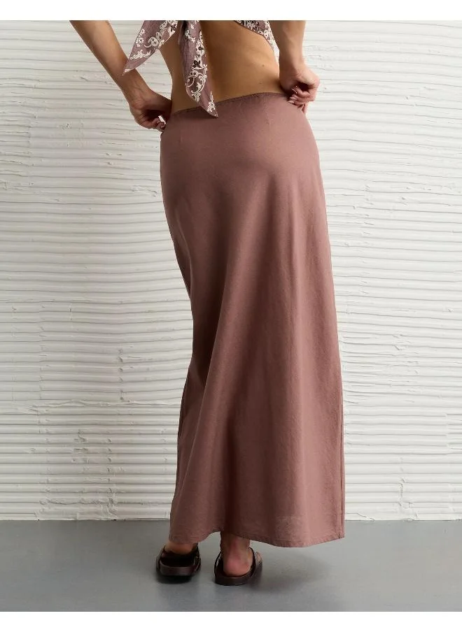 American Eagle AE High-Waisted Linen-Blend Maxi Skirt