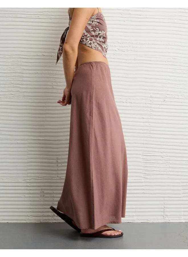 American Eagle AE High-Waisted Linen-Blend Maxi Skirt