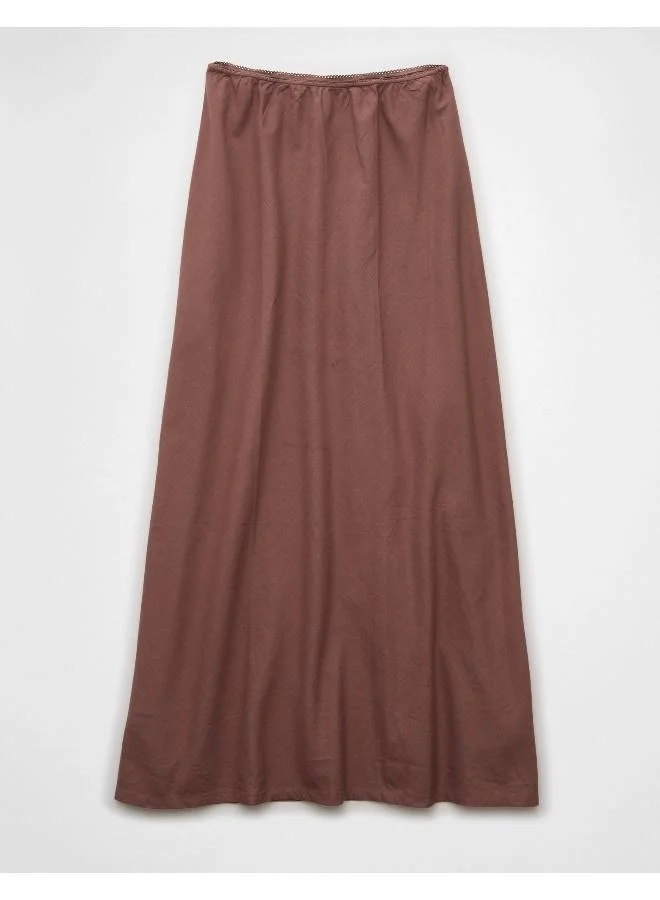 American Eagle AE High-Waisted Linen-Blend Maxi Skirt