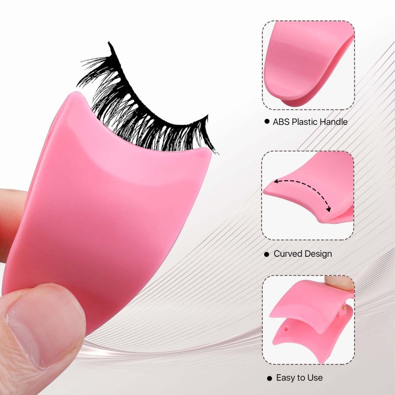 Miuffue Eyelash Applicator Tool 35mm Width Lash Applicator Clip, 1PCS Eyelash Tweezers for False Lashes, Pink - Image 5