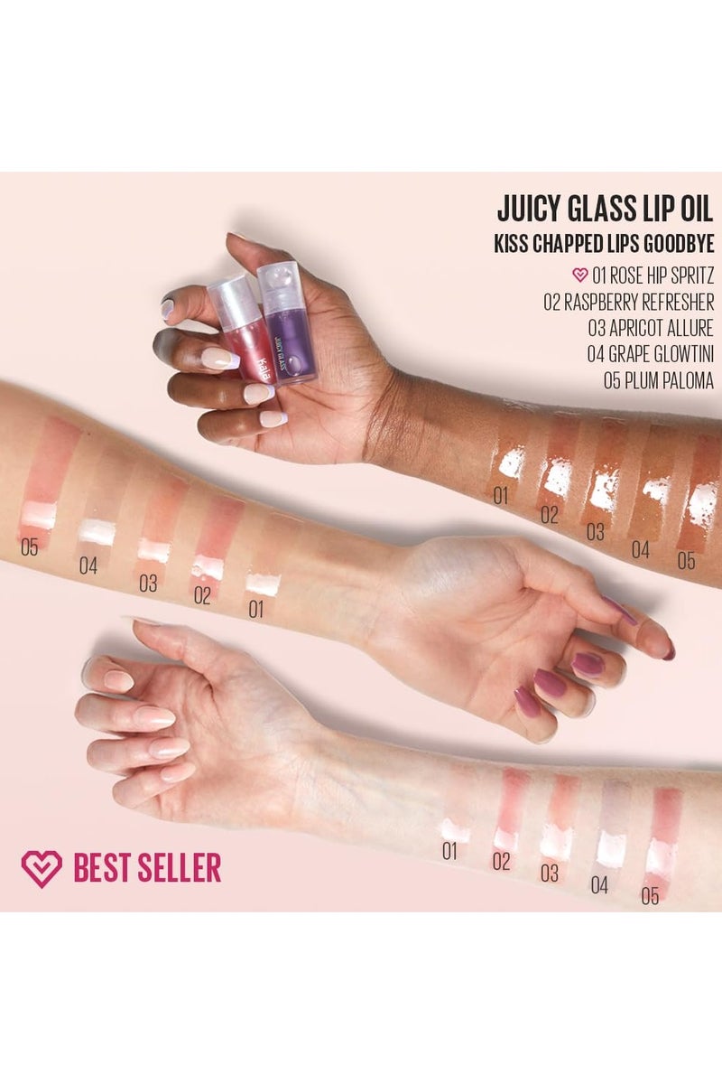 KAJA Juicy Glass Lip Oil - Apple Cider - Clear Tint Gloss Plumper - Hydrating Lightweight Shine with Vitamin Tree Fruit Oil, Vegan Cruelty-Free 4ml - Image 5