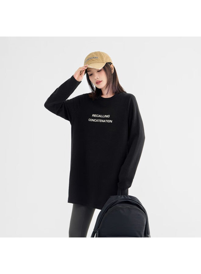 Chenchenma Simple Style Autumn Winter Girls' High Elasticity Letter Parent-child T-shirt Children's Warm Inner Wear - Image 4