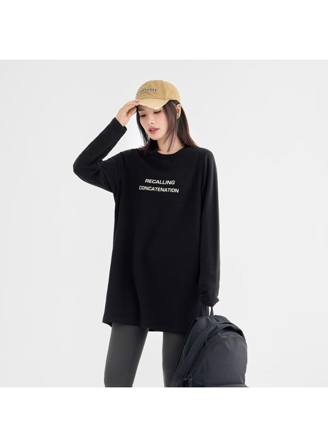 Chenchenma Simple Style Autumn Winter Girls' High Elasticity Letter Parent-child T-shirt Children's Warm Inner Wear - Image 3