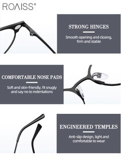 roaiss 3-in-1 Magnetic Polarized Clip-On Sunglasses Set, Blue Light Blocking Glasses with Magnetic Polarized Lens and Magnetic Night Vision Lens, Versatile Eyewear for Day and Night Use for Men and Women  - Image 4