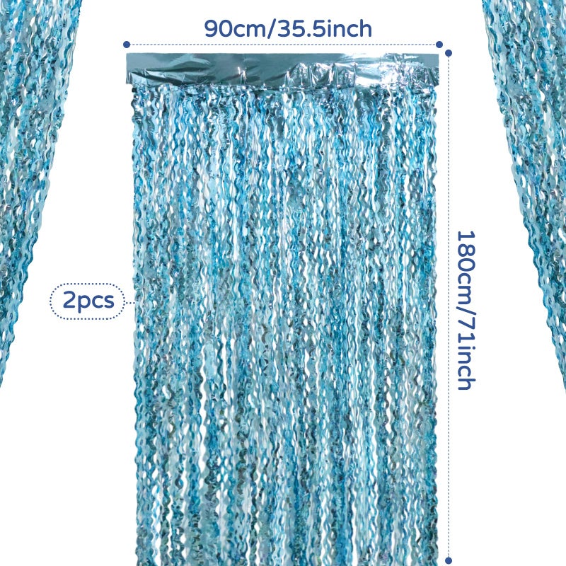 ZERODECO Party Decorations, Natural Fish Net with Fringe Curtain and Bubble Garlands for Nautical Decor Pirate Party Kids Birthday Under The Sea Party Mermaid Decor Room Wall Decor - Image 4