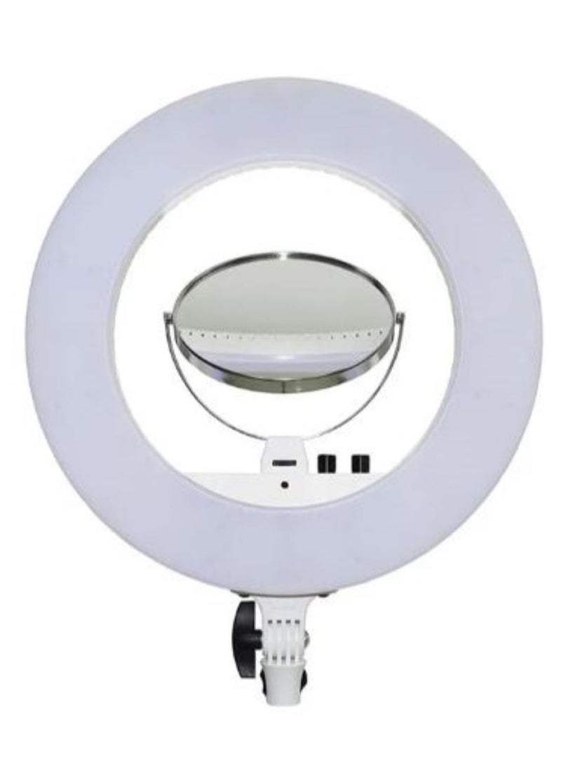 NANGUANG NANGUANG V480C (R480C) 18" Bi-Color LED Ring Light – With Mirror & Smartphone Bracket, Dimmable 3200K-5600K-Pink  - Image 2